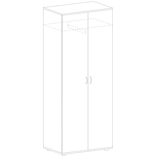 Гардероб IN Рондо Ш11 N6 ноче милано 804х450х2149