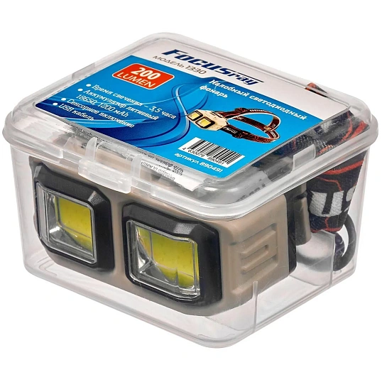 Фонарь налобный FOCUSray 1330 акку 18650 1200мАН 200люмен,индикатор зарядки