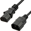 Кабель питания C13(F)-C14, 10А, 0,75мм2, 1.8м, чер (OPC002)
