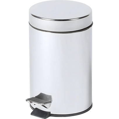 Ведро мусорное с педалью Solinne 3л стальное, хром