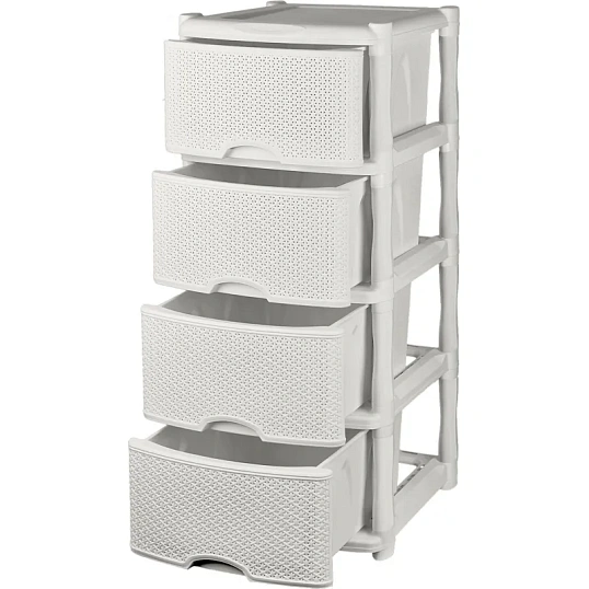 Комод PR_Keeplex Rattan четырехсекционный белое облако