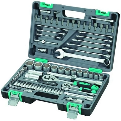 Набор инструмента STELS, CrV, 82 предмета, кейс(14105)