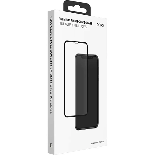 Защитное стекло PERO Full Glue для  Xiaomi Redmi 14C, черное