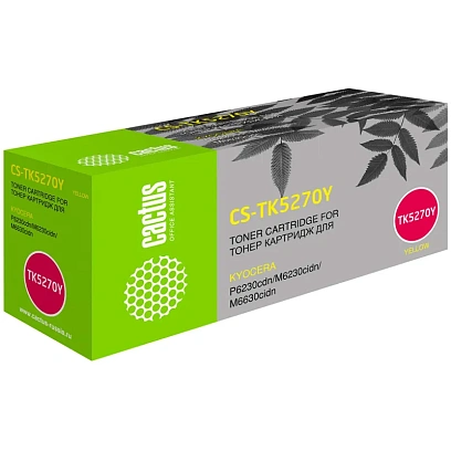Картридж лазерный Cactus TK-5270Y жел. для Kyocera Ecosys 6230cdn/M6230