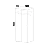 Гардероб - купе Kobor HG-120/60/M 1200x600x1900 Черный муар/Дуб чарльстон