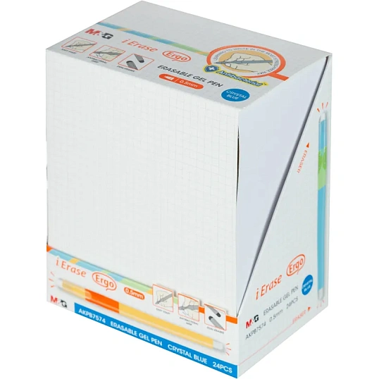 Ручка гелевая стираемая M&G iErase Ergo линия0,3мм син асс AKPB7574D205J2C