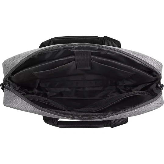 Сумка для документов , ноутбука The First, серая, 38х30х8 см, 6836.10