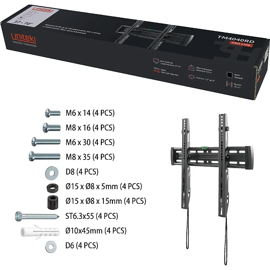 Кронштейн Uniteki TM4040RD, настенный, наклон, 37-70, быстросъёмный