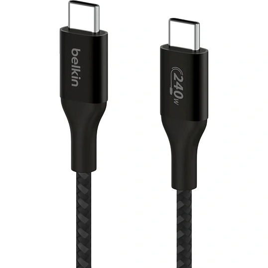 Кабель Belkin (CAB015bt1MBK)BoostCh.240W PD USB-C/USB-C Braided каб:1м.черн