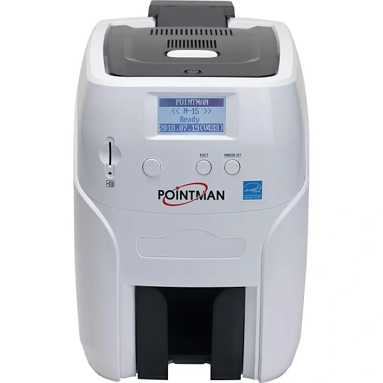 Принтер односторонний Pointman N15, подача-100,прием-50карт, USB&Ethernet
