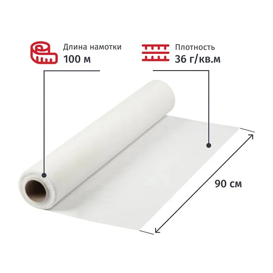 Марля х/б отбеленная 90см/36гр 100м в рул. ГОСТ