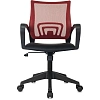 Кресло БР Комус Мебель EChair-396 сетка/ткань,красный/черный,пластик