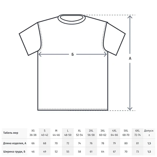 Футболка (160г) с кор.рукавом т.сер.(XXXL)