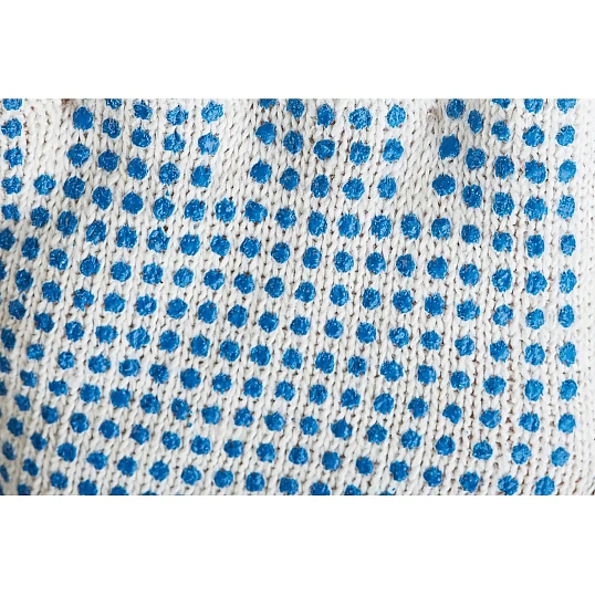 Перчатки защитные трикотажные с ПВХ Точка 4 нити 42г 10класс 10пар/уп