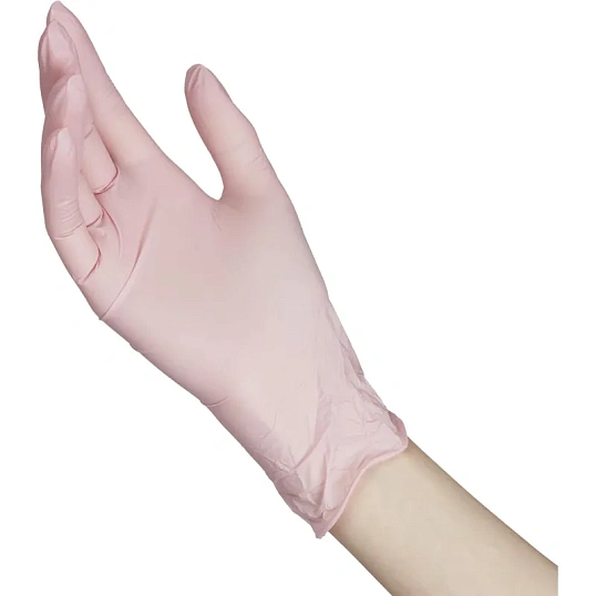 Перчатки нитрил., н/с н/о 3,5гр/шт роз.FOXY-GLOVES M 50 пар/уп ШК5485/08621