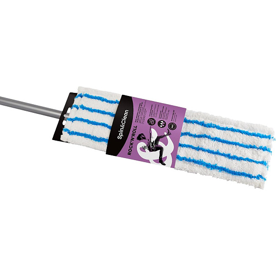 Швабра флаунд пласт 40х11 в сборе с насадк Soft микроф, телескоп.чер SV5102