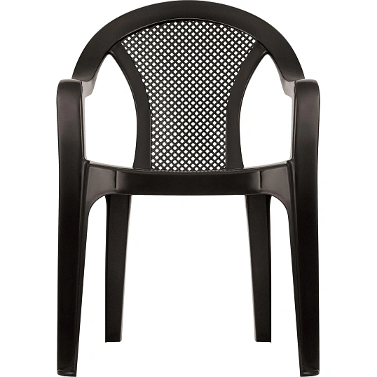 Кресло PR_Decorona DeVeranda 540x535x785 мм, круглая сетчатая спинка орех