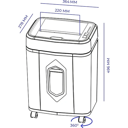 Шредер (уничтожитель) Гелеос АП 20-4, 4ур.секр., 3,9 x 12, 15лист, 20л