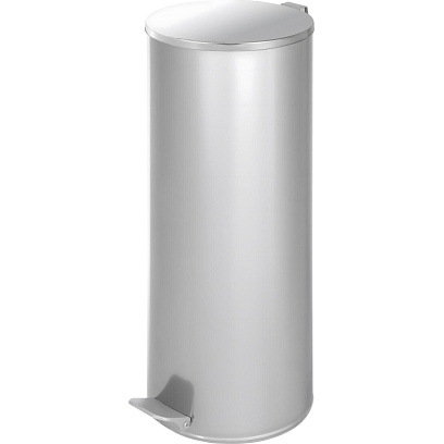 Ведро мусорное с педалью стальное, хром, 250х600мм, объем 30л