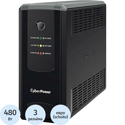 ИБП CyberPower UT850EG Line-Interactive 850VA/480W USB/RJ11/45 (3 EURO)