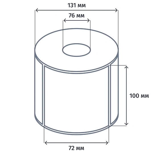 Термотрансферные этикетки ПГЛ 100x72 1000 шт/рул, вт.76, 12 рул/уп