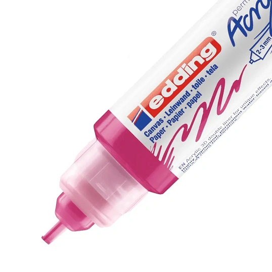 Маркер акриловый двусторонний 3D Edding 5400/909.Фуксия/Telemagenta