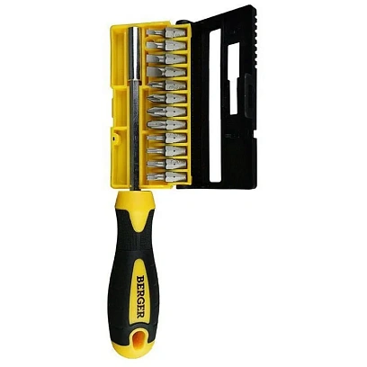 Отвертка Набор с битами на пластиковом держателе 13 предметов BERGER BG1072