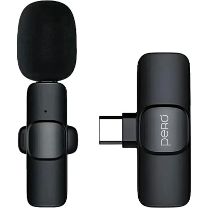 Микрофон Pero CM01,радио,ресивер Type-C, черный