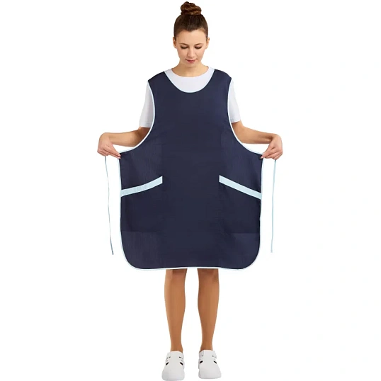 Фартук сарафан Маркет Мастер  цвет т. синий/св. голубой