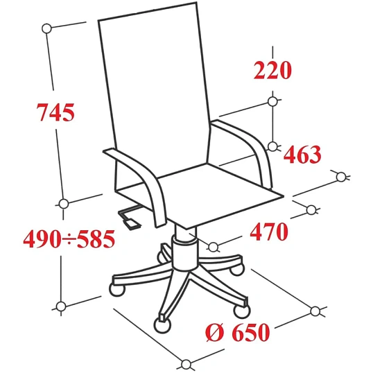 Кресло МТ_EChair 675 TTW сетка/ткань черный пластик