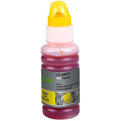 Чернила Cactus CS-GI41Y GI-41 Y жел. 70мл для Canon PIXMA G1420/G2420/G3460