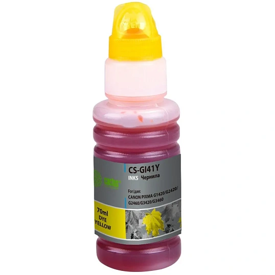 Чернила Cactus CS-GI41Y GI-41 Y жел. 70мл для Canon PIXMA G1420/G2420/G3460