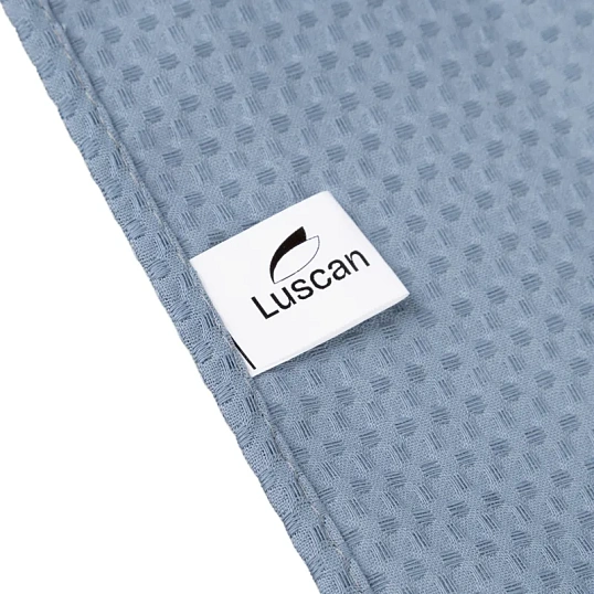 Полотенце вафельное Luscan 240 гр/м2, 40х70, яч7х7, серый, 3 шт/уп