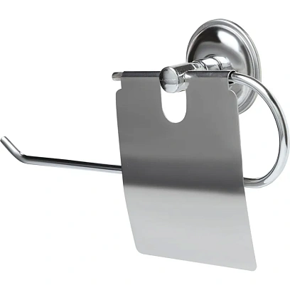Держатель для полотенец бытовых металл хромированный  c крышкой
