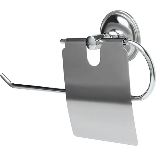 Держатель для полотенец бытовых металл хромированный  c крышкой