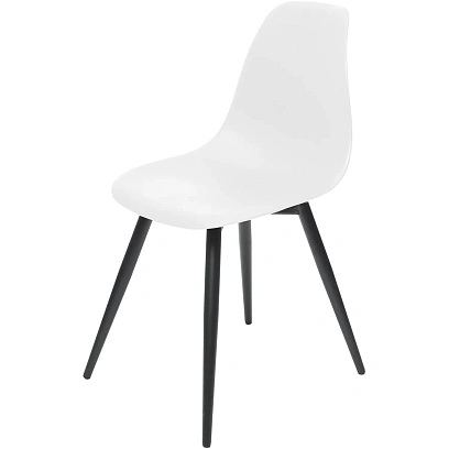 Стул Комус EAMES PLAST HN BLACK (BOX-4) (KM) RU K01 белый/черный