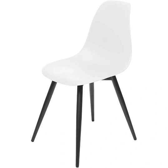 Стул Комус EAMES PLAST HN BLACK (BOX-4) (KM) RU K01 белый/черный