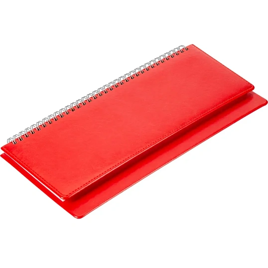 Планинг недатированный 305 х 130 мм Velvet красный 128 стр. 3-364/10