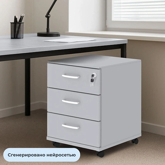 Тумба Easy One . мобильная 911274 (030) серый