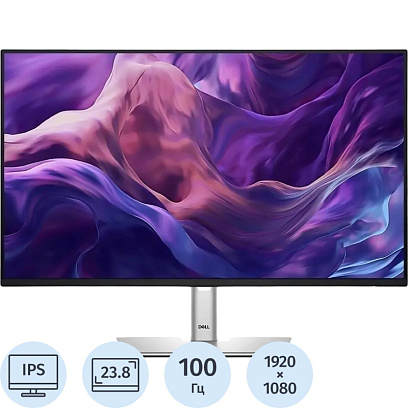 Монитор Dell 23.8 P2425H, 1920x1080, IPS, 100Гц, HDMI,DP,черный/серебристый