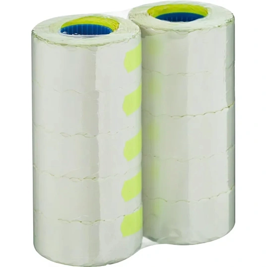 Этикет-лента 22х12 зел волна 1000шт/рул 10рул/уп