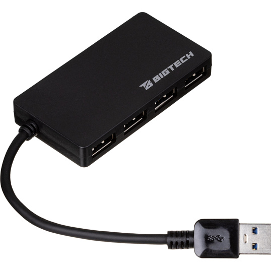 Разветвитель USB  HS005 USB 3.0x4/черный
