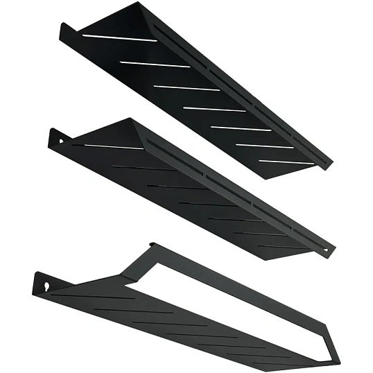 Полка РЭ_ д/ванной комплект RU3051B, черный (701446)