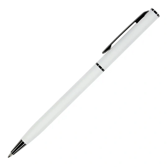 Ручка шариковая автомат. PALERMO бел.мет.корп, 0,7мм синяя 20-0250/14