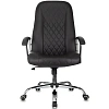 Кресло БР Комус Мебель EChair 658 экокожа (строчка ромб),черный, хром