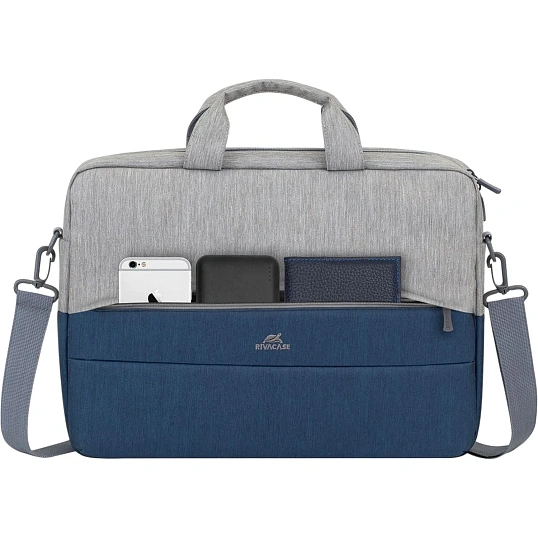 Сумка для ноутбука RIVACASE 7532 grey/dark blue Prater 15.6 / 6