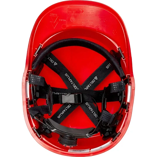Каска защитная DELTA PLUS BASEBALL DIAMOND V UP, красная (DIAM5UPROFL)