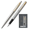Набор пишущих принадл. PARKER Jotter Stainless Steel GT шар.руч+перо2093257