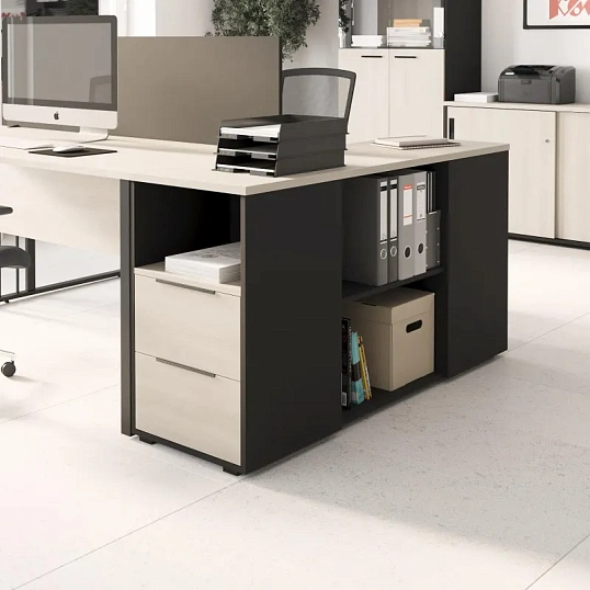 Тумба приставная к рабочей станции К-Loft 241T002 дуб скандин./графит