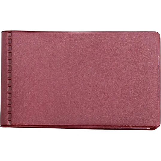 Визитница для 28 карт, горизонтальный, 60x100 мм, бордовый 2754-103